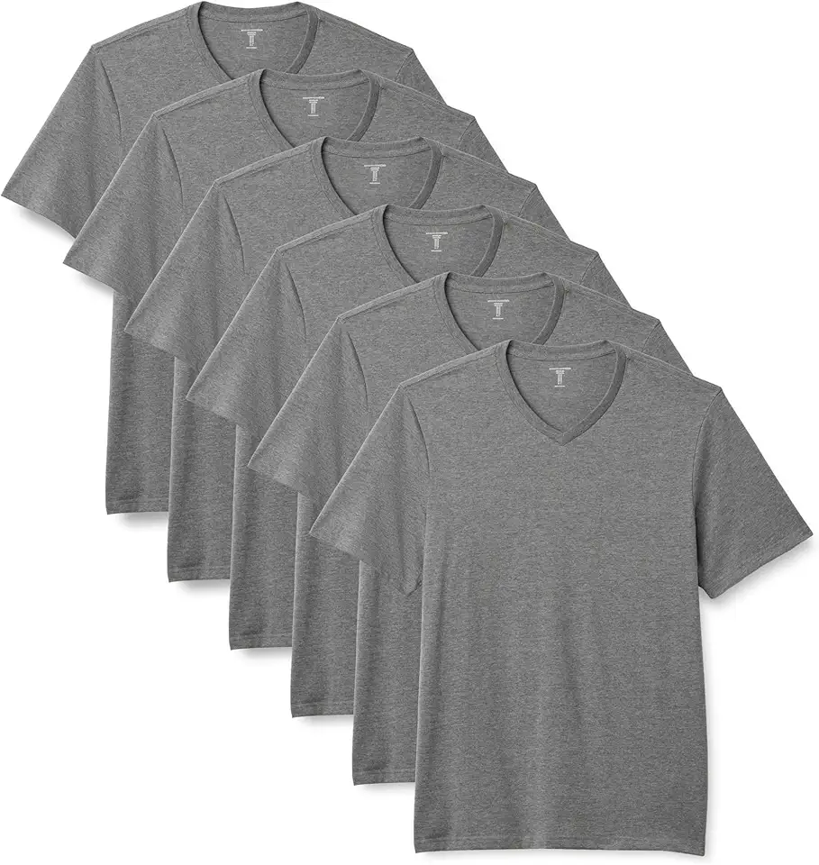Amazon Essentials Men's Regular-Fit Short-Sleeve T-Shirt, Pack of 6