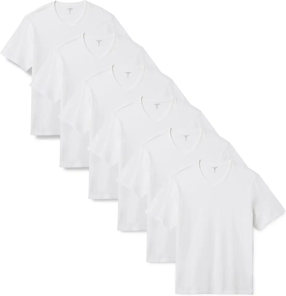 Amazon Essentials Men's Regular-Fit Short-Sleeve T-Shirt, Pack of 6