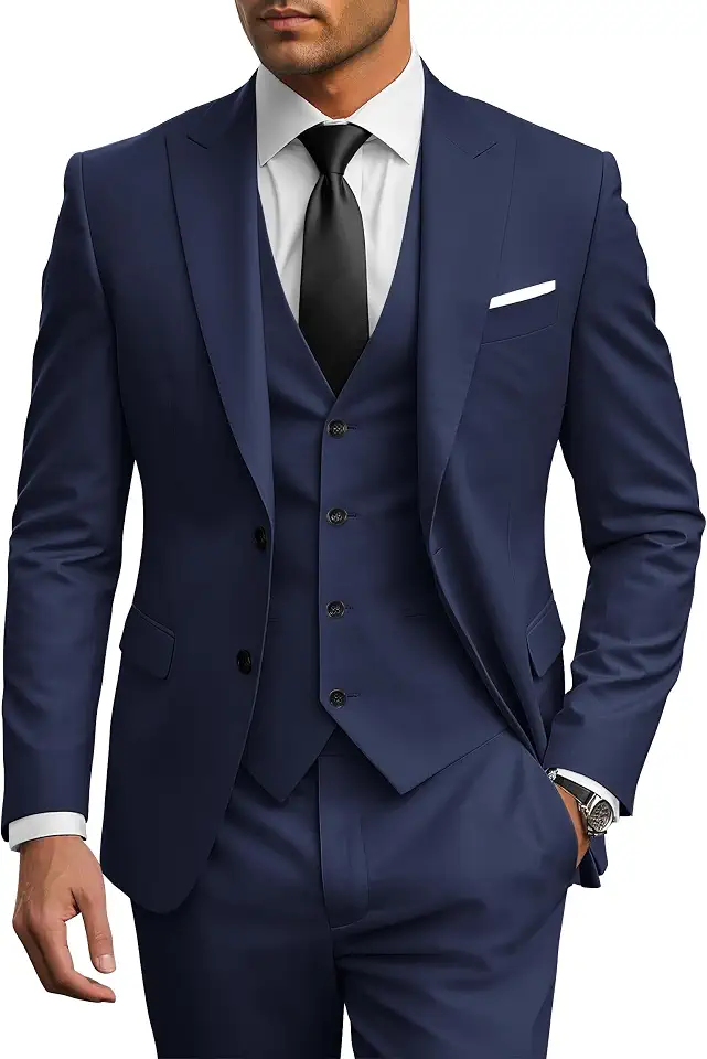 Global Recycled Standard Wangyue Men's Suits 3 Piece Slim Fit Wedding Suits for Men Formal Business Suit Party Prom Tuxedo