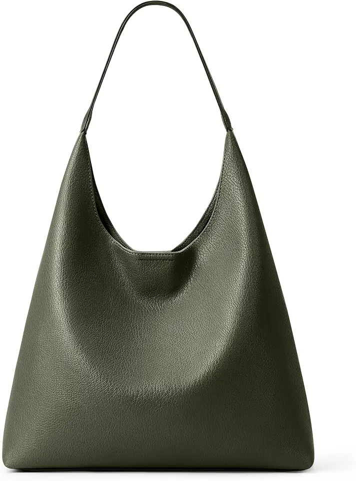 Men's Olive Green Leather Tote Bag