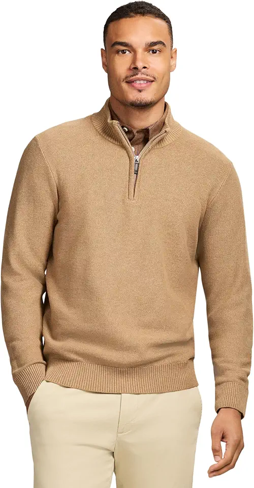 Izod Men's Luxury Classics Quarter Zip Sweater