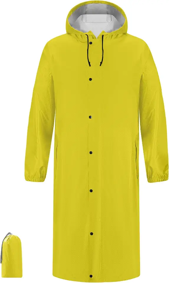 Men's Yellow Waterproof Hooded Sailing Jacket