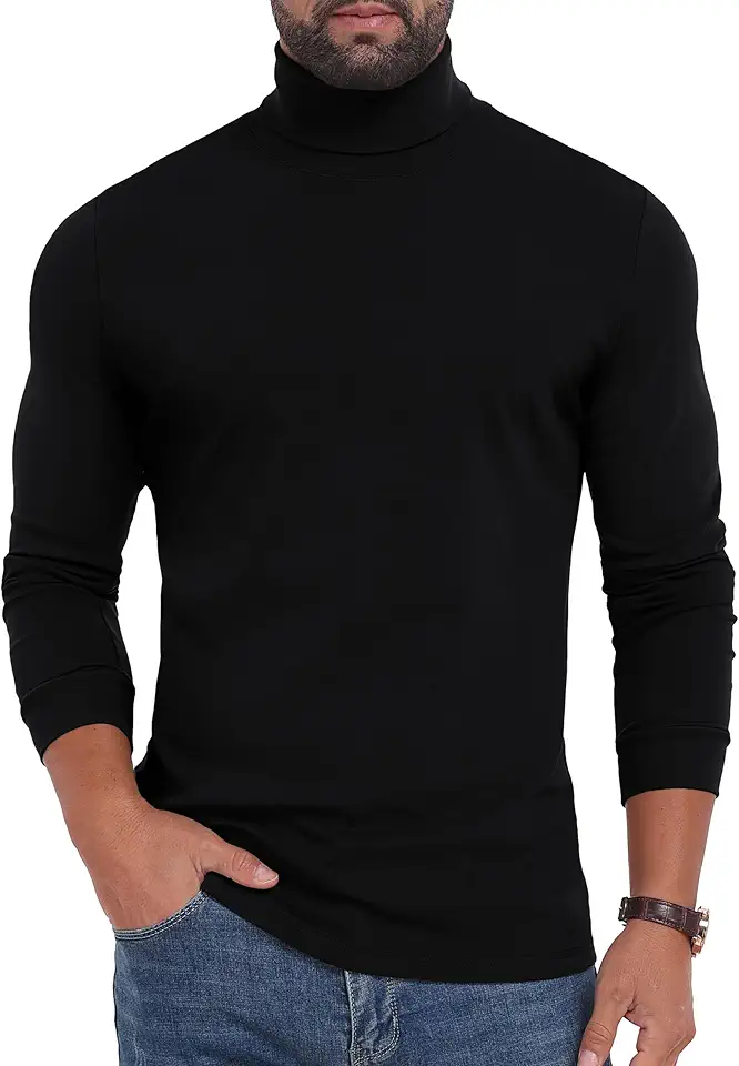 Sailwind Men's Lightweight Turtleneck Shirts Long Sleeve Thermal Pullover Sweater