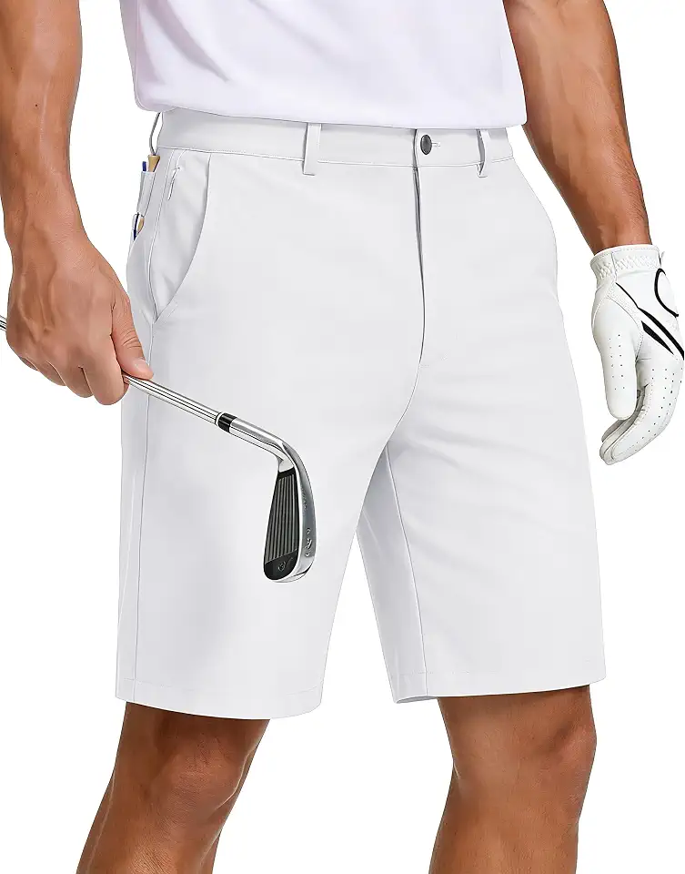 Global Recycled Standard JWM Mens Golf Dress Shorts Stretch 8" & 11" Inch Inseam with Zipper Pocket