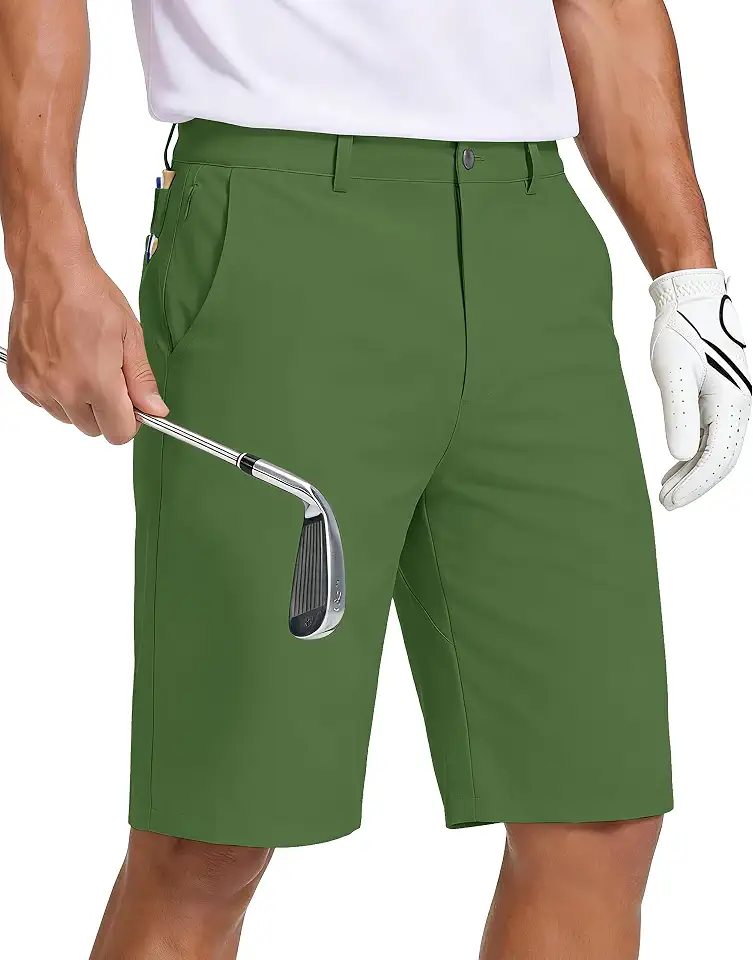 Global Recycled Standard JWM Mens Golf Dress Shorts Stretch 8" & 11" Inch Inseam with Zipper Pocket