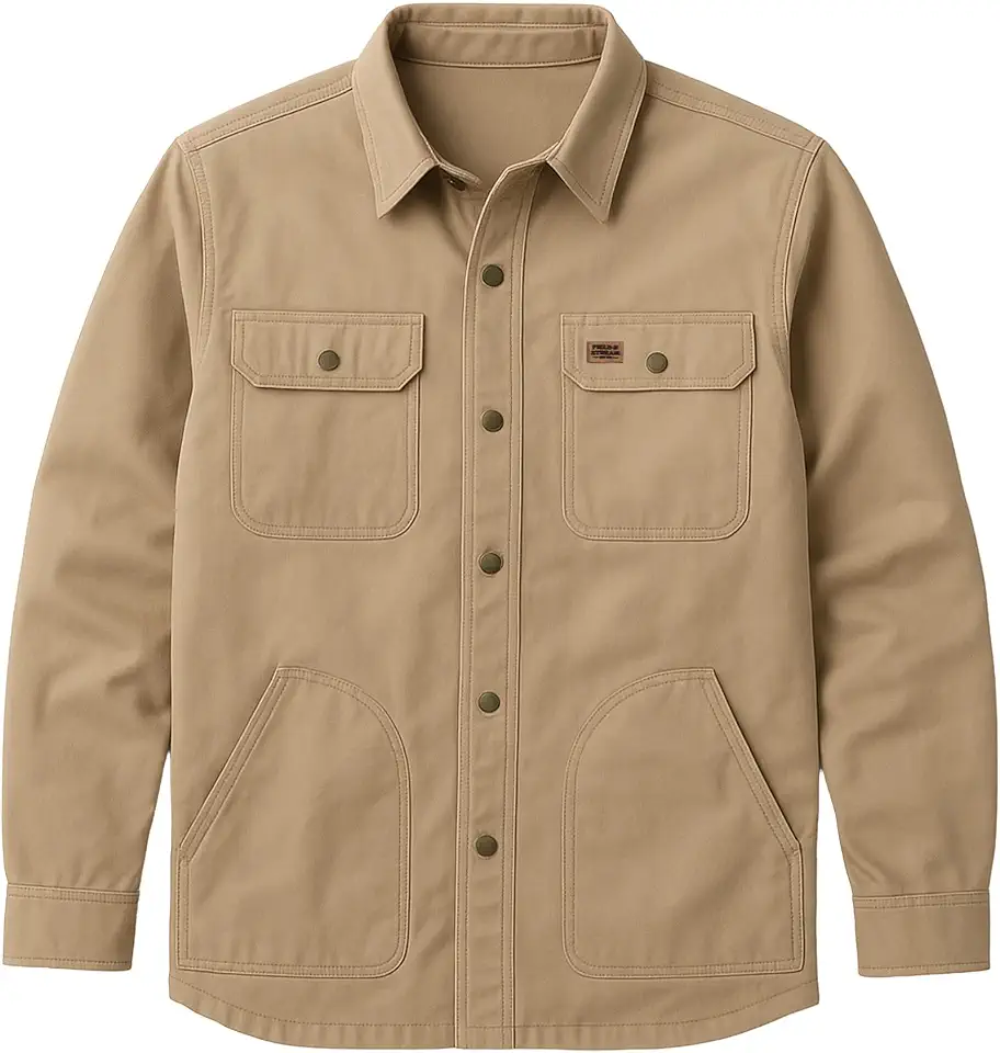 Men's Brown Waxed Cotton Field Jacket