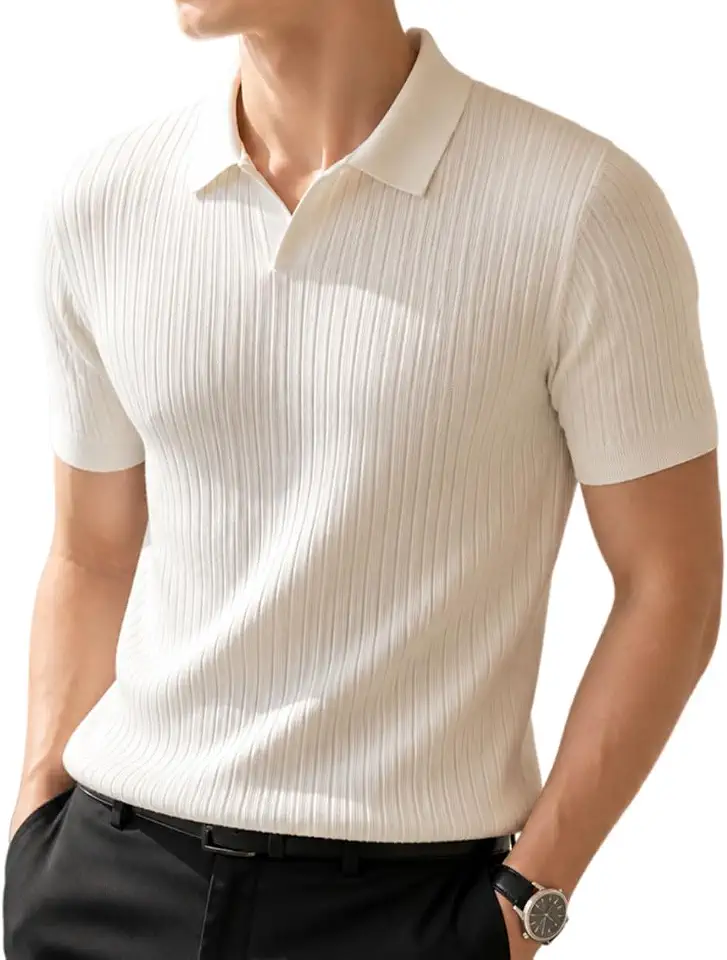 Men's Knit Polo Shirt, Cotton Blend, Classic Fit