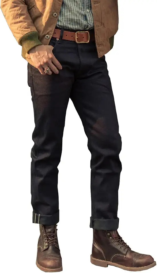 Men's Slim Fit Dark Wash Selvedge Jeans