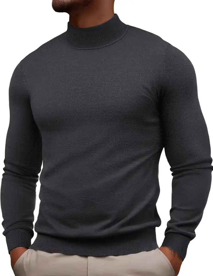 PJ PAUL JONES Mens Mock Neck Sweater Lightweight Sweaters