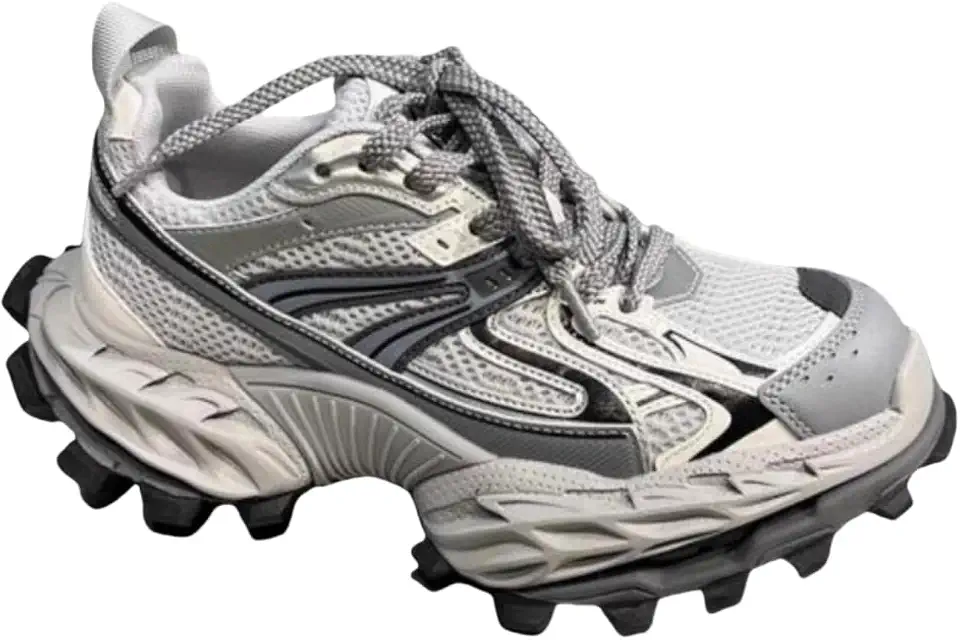 Men's Colorblock Chunky Platform Sneakers: Lace - Up, Non - Slip, Casual for Walking, Driving & Daily