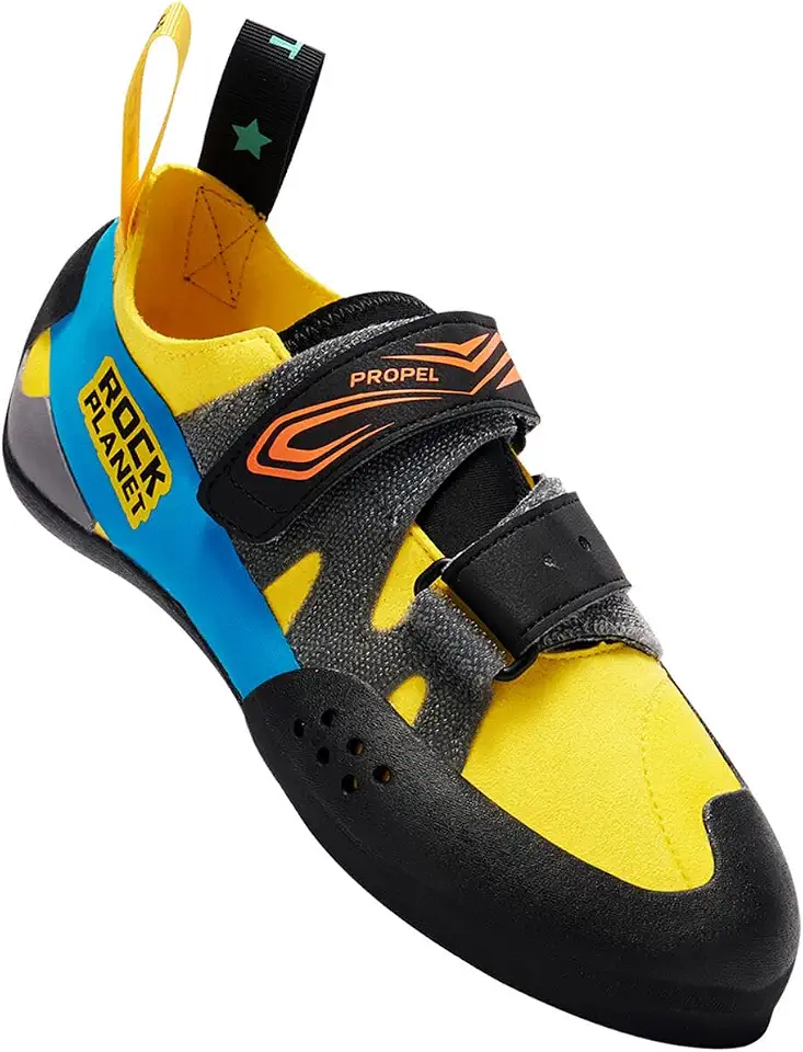 Men's Downturned Leather Rock Climbing Shoes