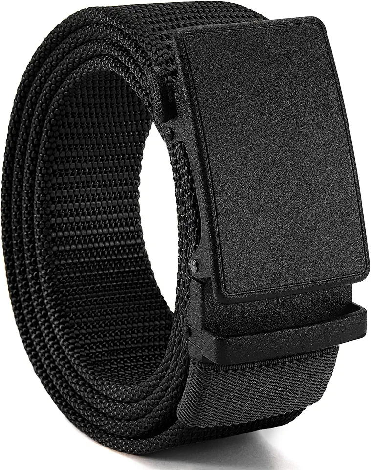 Global Recycled Standard CHAOREN 1.5" Nylon Ratchet Belt Men - Casual Work Belt for Jeans | Quick Release Zinc Alloy Buckle, Micro Adjustable Fit for EDC Everyday Wear, Trim to Fit