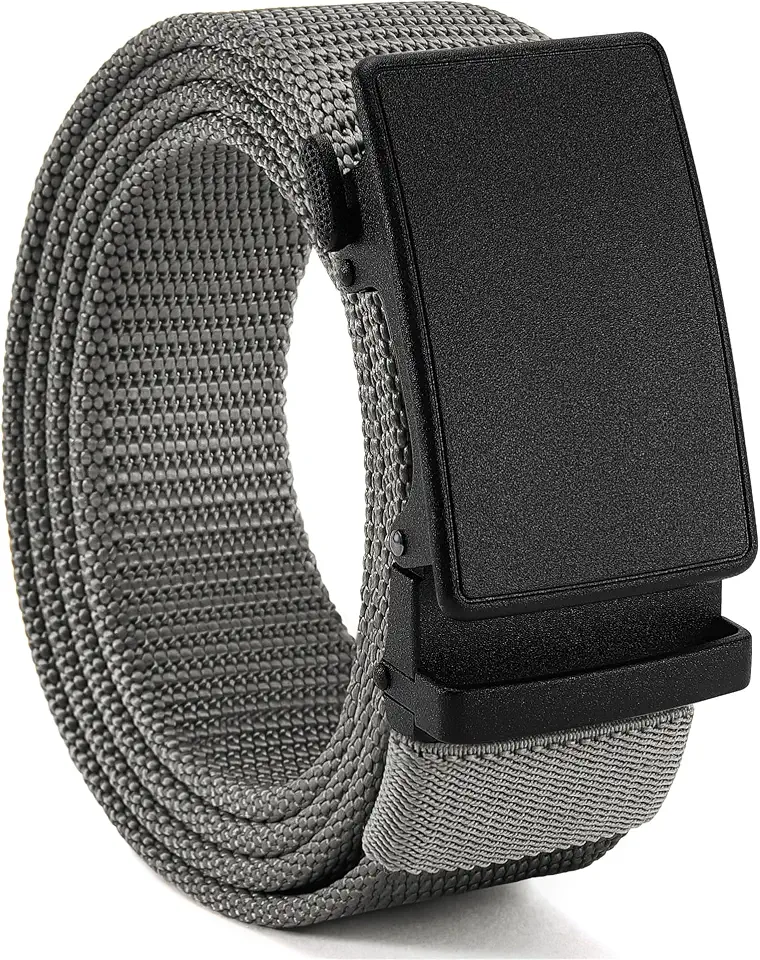 Global Recycled Standard CHAOREN 1.5" Nylon Ratchet Belt Men - Casual Work Belt for Jeans | Quick Release Zinc Alloy Buckle, Micro Adjustable Fit for EDC Everyday Wear, Trim to Fit