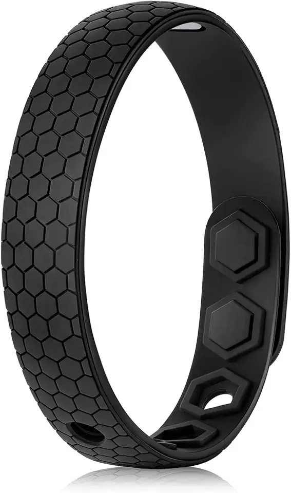 King Will Adjustable Silicone Bracelet for Men 10"" Breathable Rubber