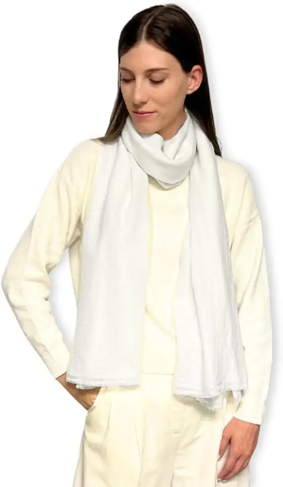 Humble Hilo Mongolian Cashmere Scarf, Twill Ultra Soft Warm Winter Shawl or Wrap for Women and Men with Classic Twill Weave