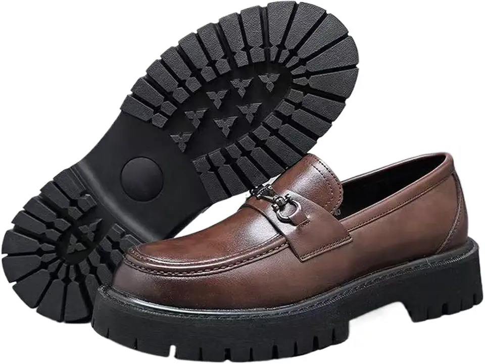 Men's Dark Brown Leather Horsebit Loafers