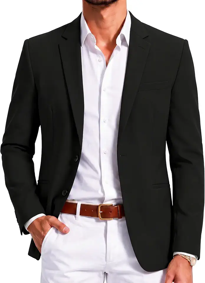 Global Recycled Standard COOFANDY Men's Sport Coat Casual Slim Fit Blazer Jacket Lightweight Two Button Suit Jackets