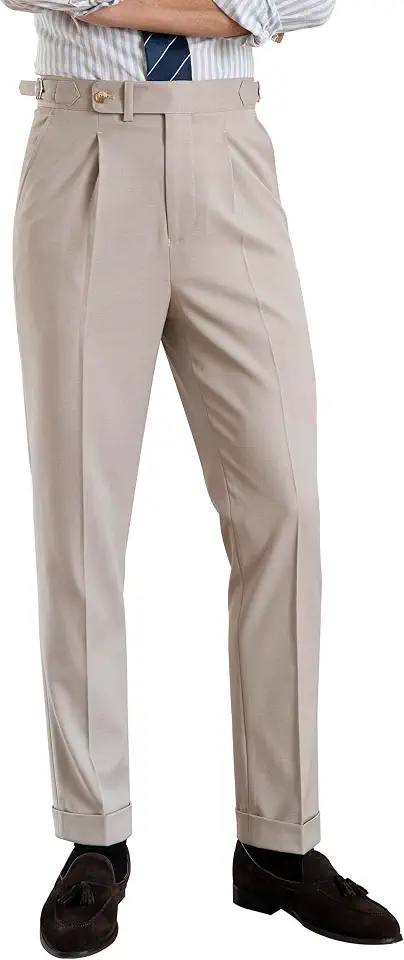 Men's Gurkha Naples Italian Old Money Style Dress Pants