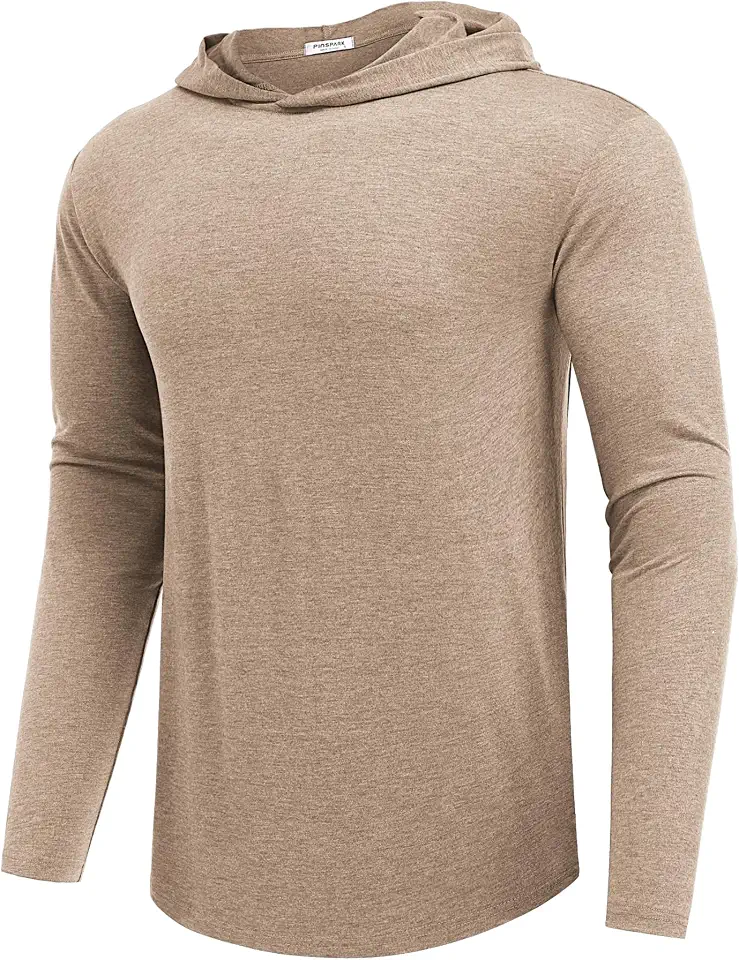 PINSPARK Men's Lightweight Pullover Hoodie Long Sleeve Sweatshirt