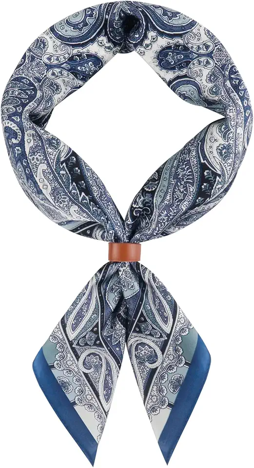 27.5 Inches Square Silk Feeling Neck Scarf for Men Necktie Silk Bandanas Pocket Square Cowboy Scarves