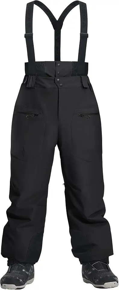 Pioneer Camp Snow Pants Men Baggy Snowboard Pants Waterproof Insulated Outdoor Winter Warm Ski Bibs Overall with Suspenders