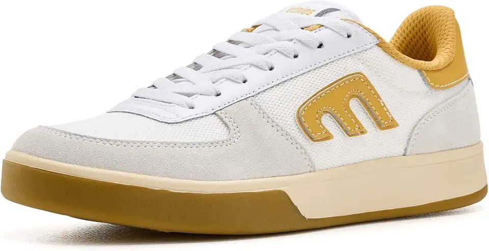 Men's Off White Suede Low Top Skate Shoes