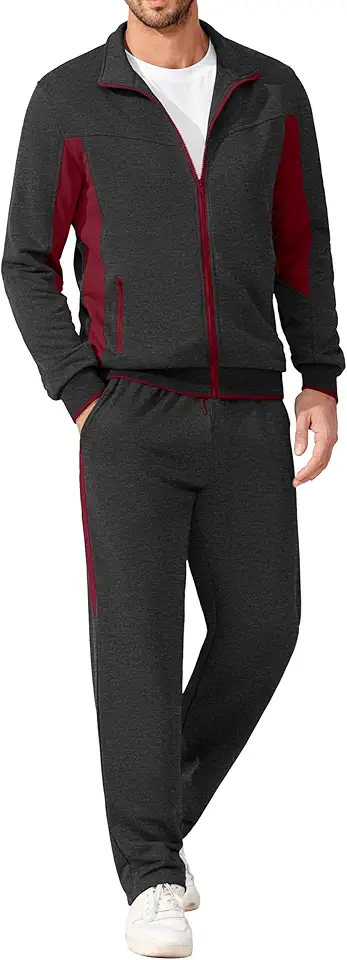 COOFANDY Men's Tracksuits 2 Piece Jogging Athletic Sweatsuits Full Zip Set