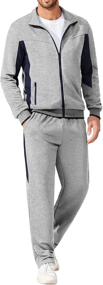 COOFANDY Men's Tracksuits 2 Piece Jogging Athletic Sweatsuits Full Zip Set