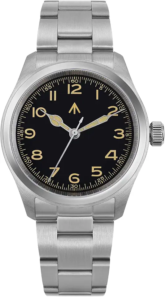 TACTICAL FROG Militado ML08 Field Watch Japanese Sweep VH31 / 515 Movt with Calendar, Men's Military Watch Sapphire Crystal 10 ATM Waterproof Analog Watches for Men
