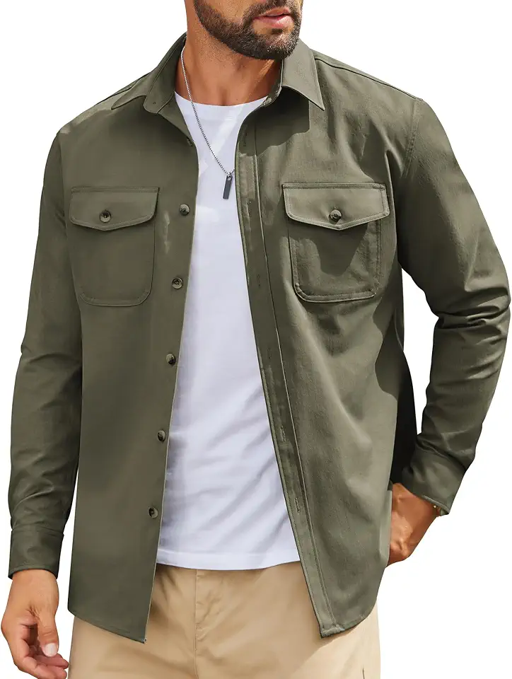 Men's Olive Green Harrington Jacket
