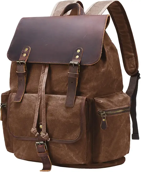 Men's Canvas And Leather Heritage Backpack