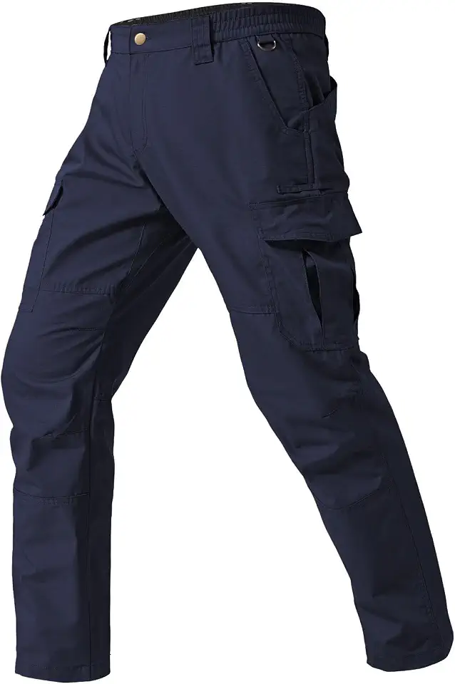 Mens Cargo Work Pants Durable Ripstop Tactical Pants with 7 Pockets Outdoor Water Resistant Hiking Woking Construction Pants