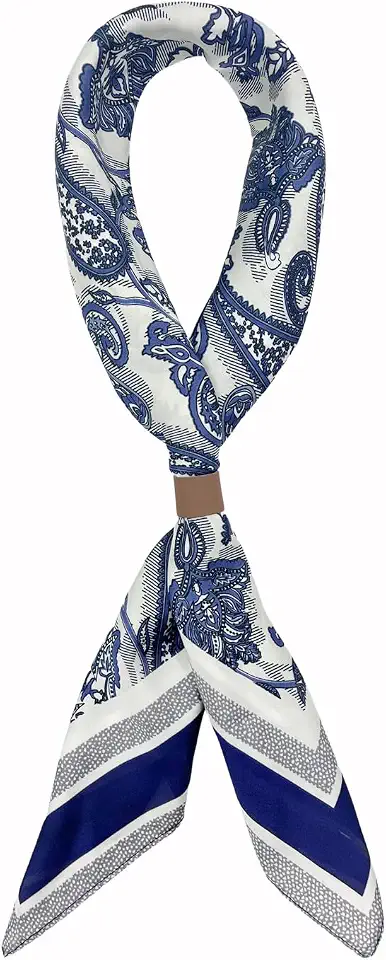 Silk Feel Neck Scarf for Men Satin Square Neckerchief Bandana Head Scarf