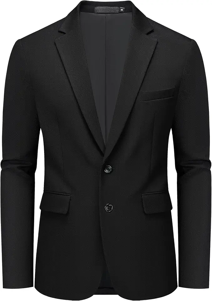 MAGE MALE Men's Casual Two Button Blazer Sport Coats Solid Color Suit Jacket