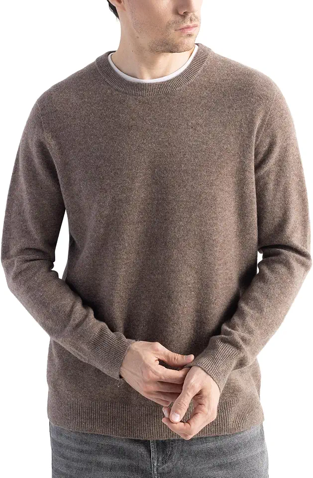 Chanyarn Men's 100% Merino Wool Sweater 2026 Fall Winter First-Line Ready to Wear Crew Neck Long Sleeve Seamless Knit Sweater