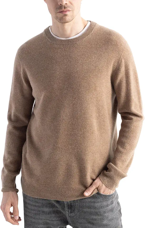 Chanyarn Men's 100% Merino Wool Sweater 2026 Fall Winter First-Line Ready to Wear Crew Neck Long Sleeve Seamless Knit Sweater