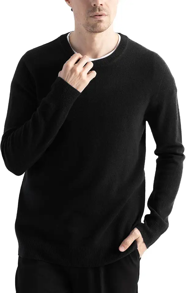 Chanyarn Men's 100% Merino Wool Sweater 2026 Fall Winter First-Line Ready to Wear Crew Neck Long Sleeve Seamless Knit Sweater