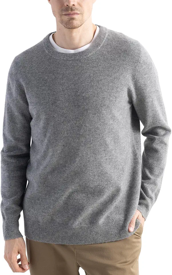 Chanyarn Men's 100% Merino Wool Sweater 2026 Fall Winter First-Line Ready to Wear Crew Neck Long Sleeve Seamless Knit Sweater