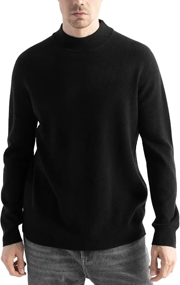 Chanyarn Men's 100% Merino Wool Sweater 2025 Fall Winter First-Line Ready to Wear Mock Neck Long Sleeve Seamless Knit Sweater