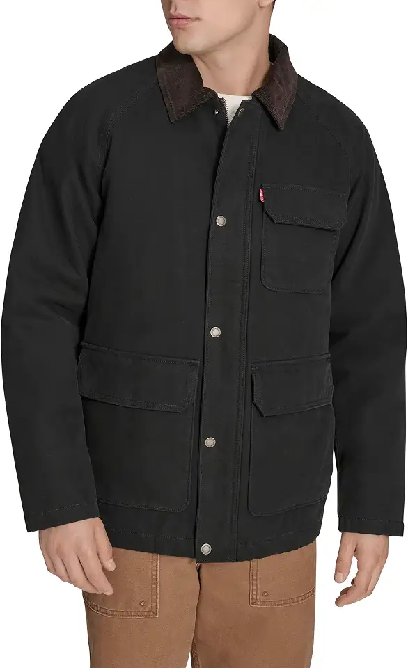 Levi's Men's Cotton Barn Jacket With Corduroy Collar