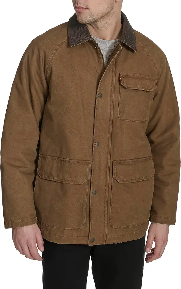 Levi's Men's Cotton Barn Jacket With Corduroy Collar