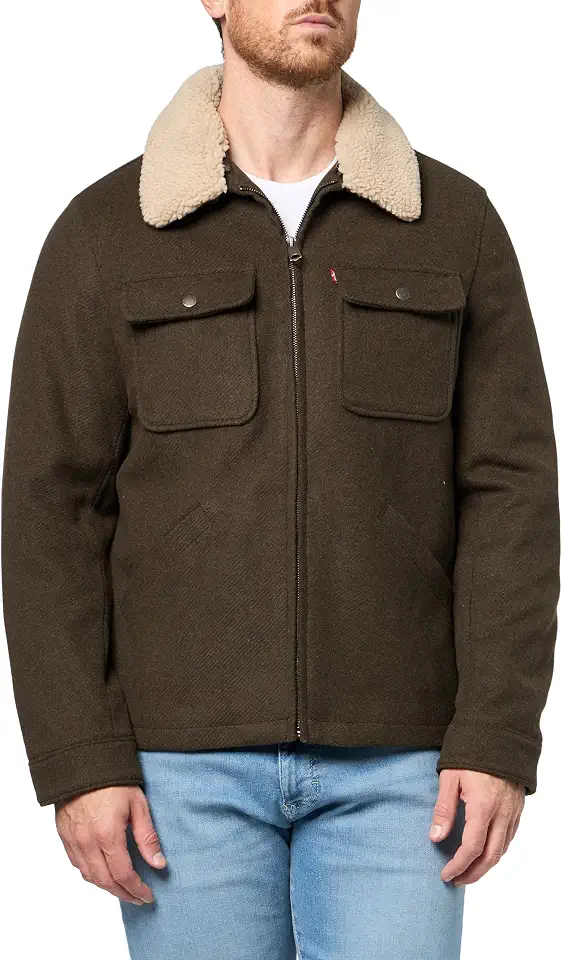 Levi's Men's Wool Blend Depot Jacket With Sherpa Collar