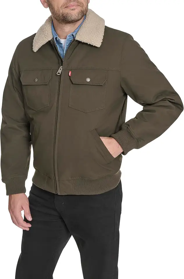 Levi's Men's Faux Leather Oversized Shirt Jacket