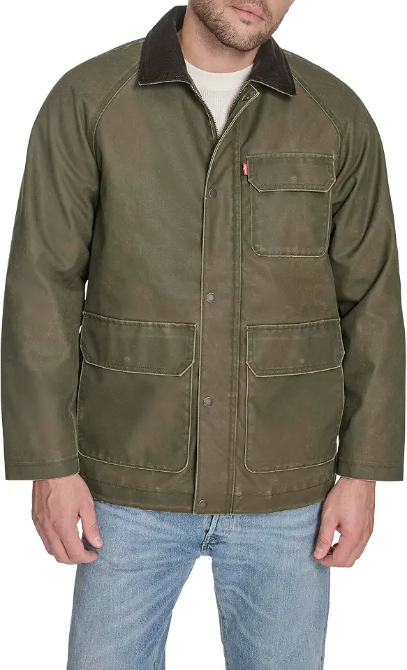 Levi's Men's Cotton Barn Jacket With Corduroy Collar