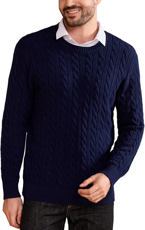 Men's Navy Blue Crewneck Sweater