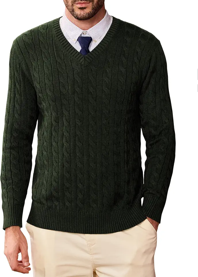 Men's Cable Knit Cricket Sweater