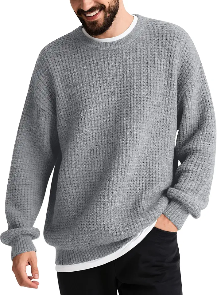 August Alley Men's Oversized Waffle Knit Sweaters