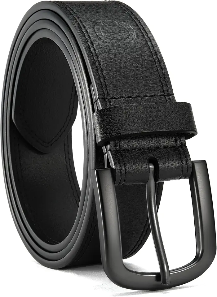 CHAOREN Mens Belts Casual for Jeans - Full-Grain Leather, Durable Cowhide
