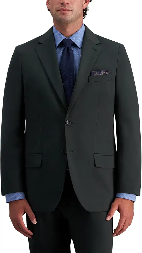 Haggar Men's Jmh Premium Stretch Tailored Fit Solid Suit Separates - Pants and Jackets