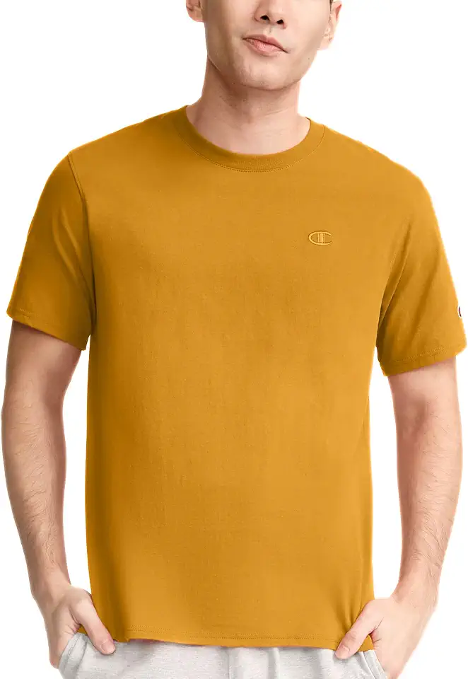 Champion Men's Classic Short Sleeve T-Shirt, Standard Fit, Midweight 100% Cotton, Available in Regular and Big & Tall